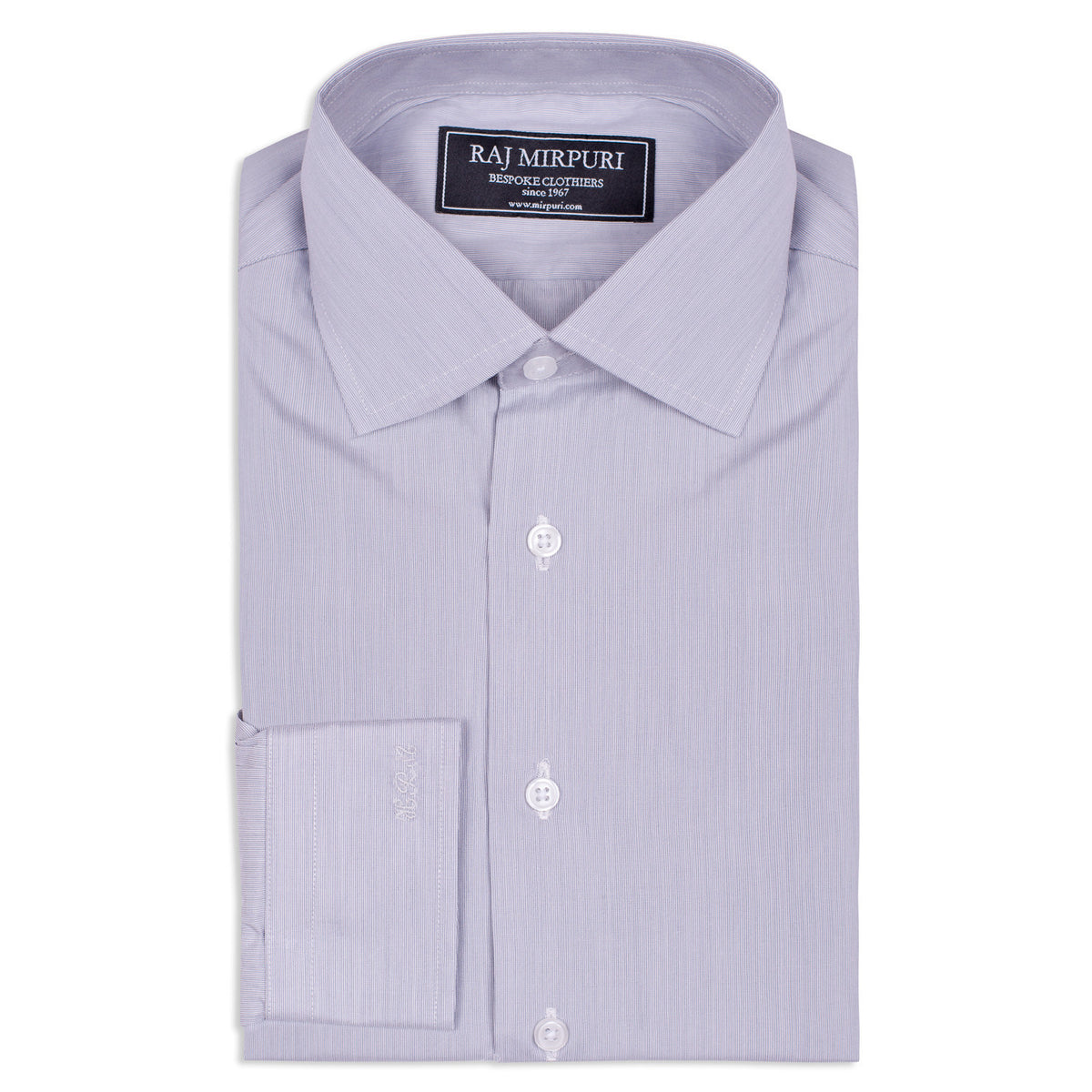 Bespoke - Grey Hairline Striped Shirt