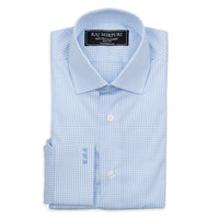 Bespoke - Light Blue Mini Checked Tailored Shirt