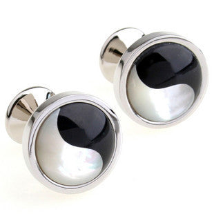 Ying & Yang Silver Cufflinks